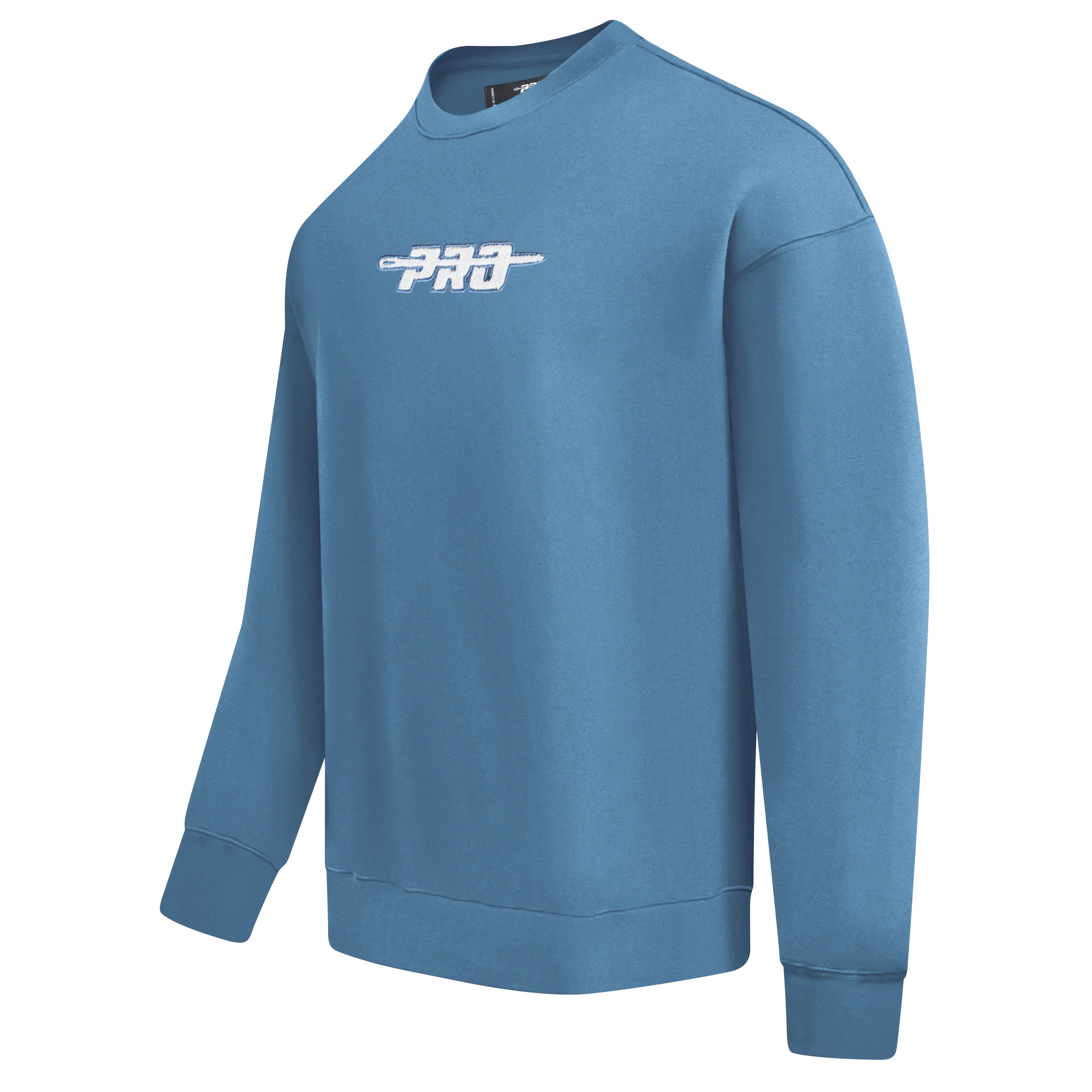 PRO STANDARD CLASSIC CHENILLE WHT LOGO MEN'S DROP SHOULDER FLC CREWNECK