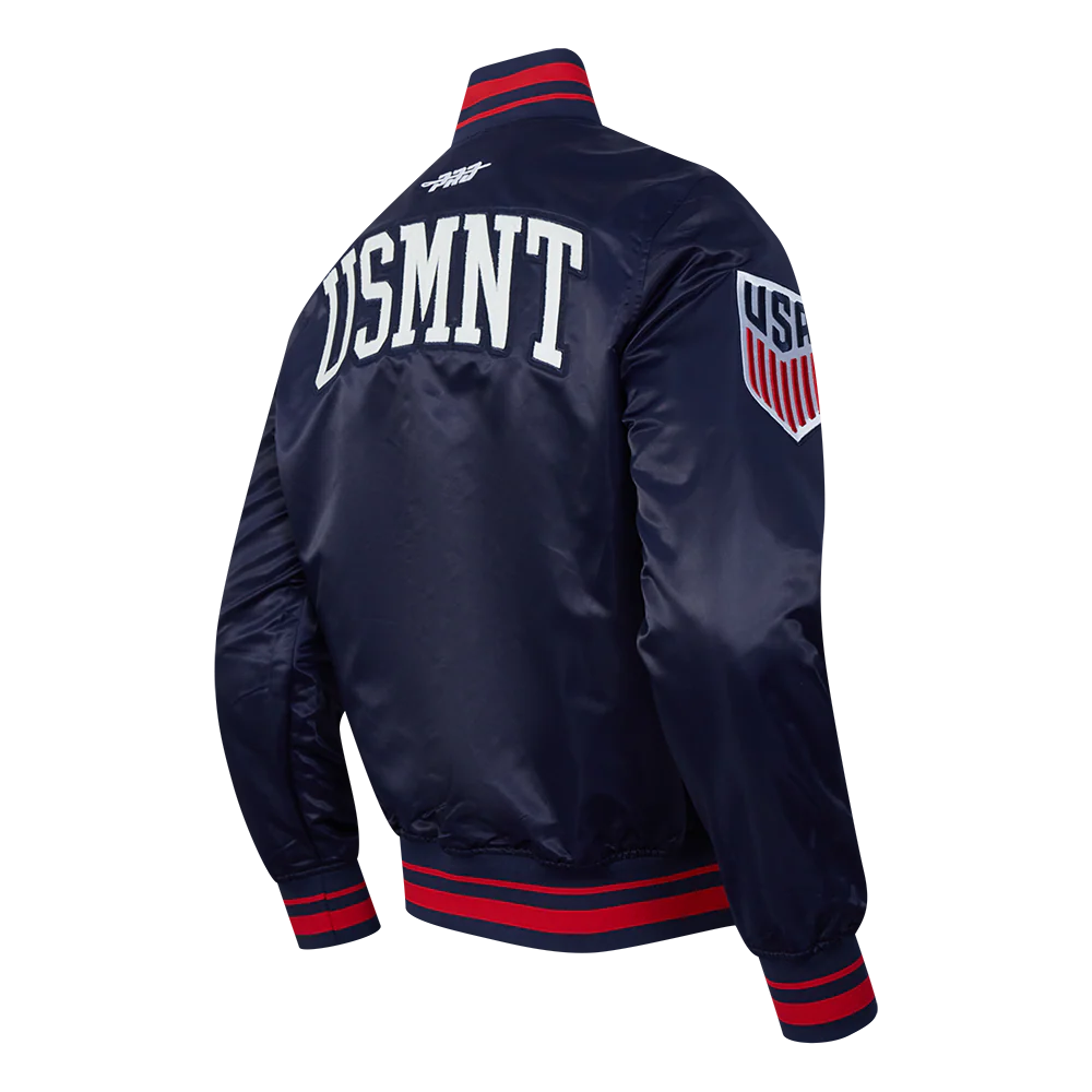 US SOCCER CLASSIC MEN'S RIB SATIN JACKET