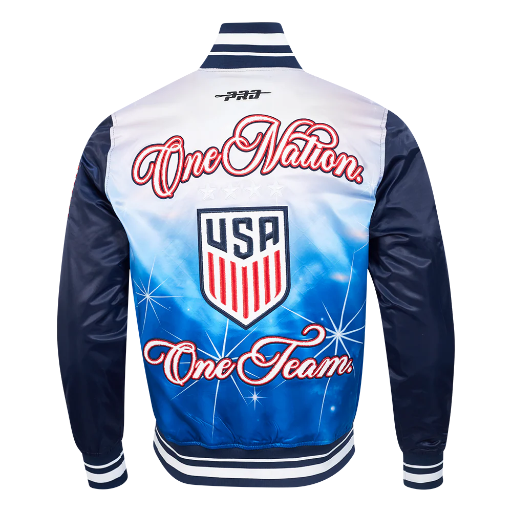 US SOCCER SUBLIMATED SATIN JACKET M MIDNIGHT SKY