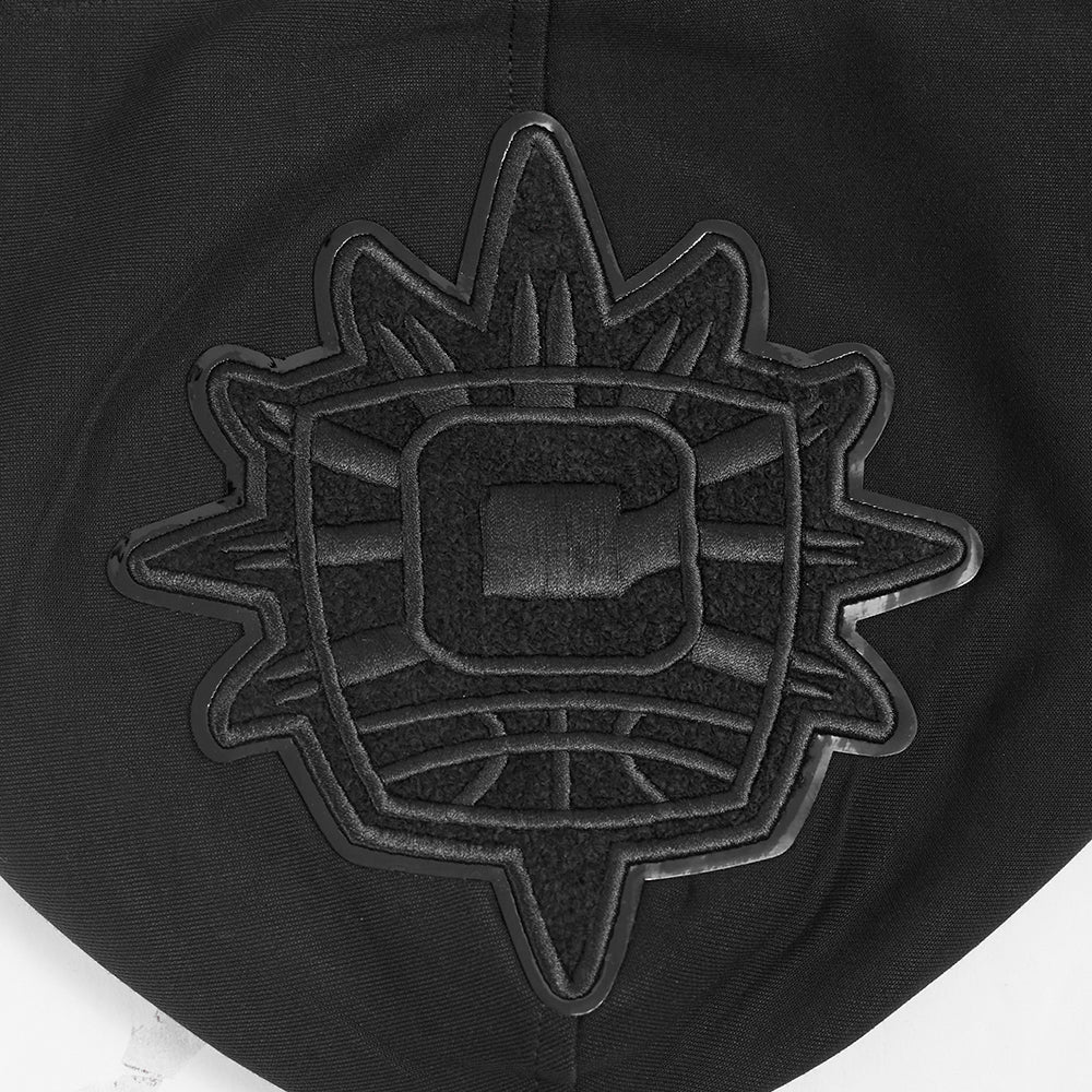 WNBA CONNECTICUT SUN TRIPLE BLACK MEN'S DOUBLE KNIT PULLOVER HOODIE