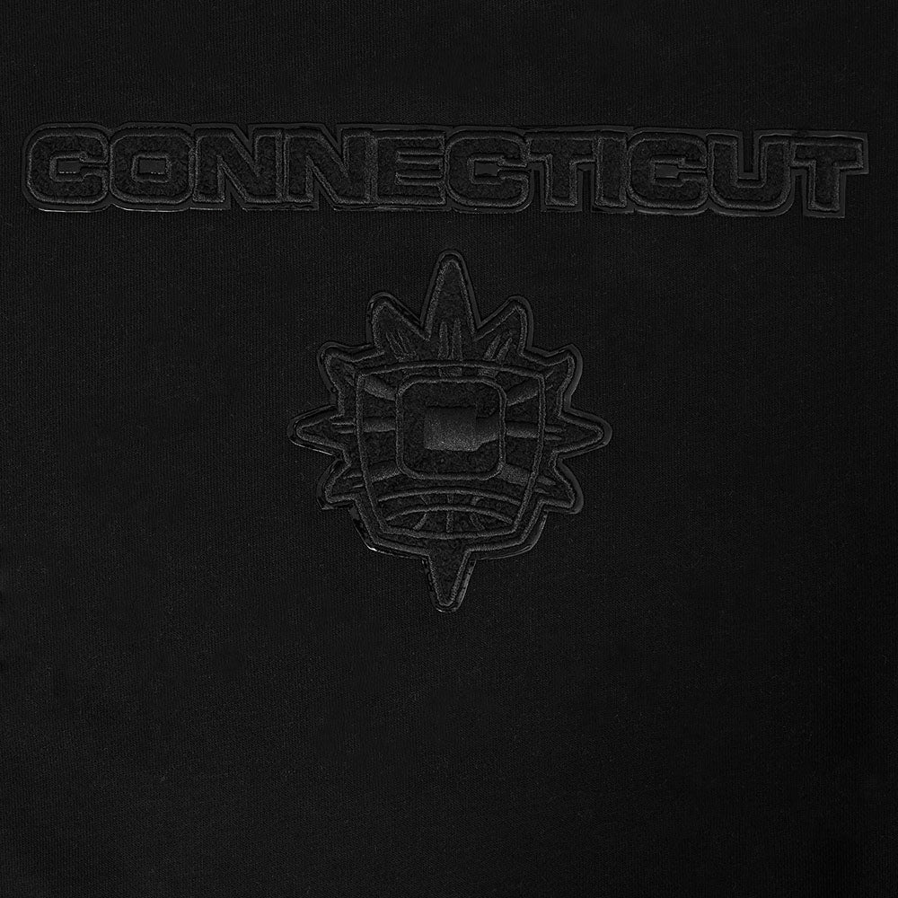 WNBA CONNECTICUT SUN TRIPLE BLACK WOMEN'S FLEECE CREWNECK