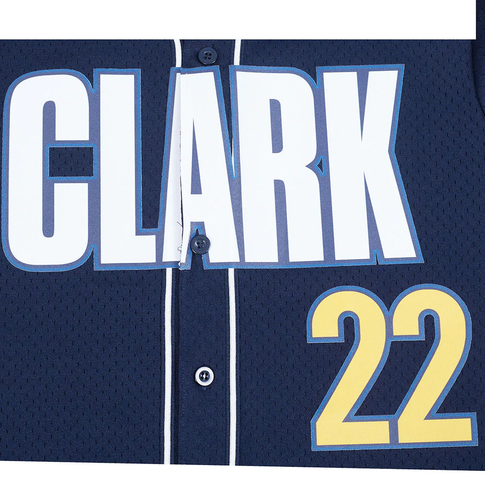 WNBA INDIANA FEVER CAITLIN CLARK #22 CLASSIC PLAYER NAME AND NUMBER MEN'S MESH BUTTON DOWN SHIRT