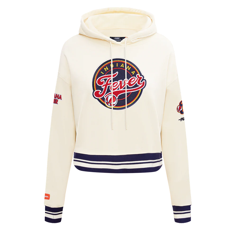 WNBA INDIANA FEVER RETRO CLASSICS WOMEN'S RIB FLC CROPPED PO HOODIE