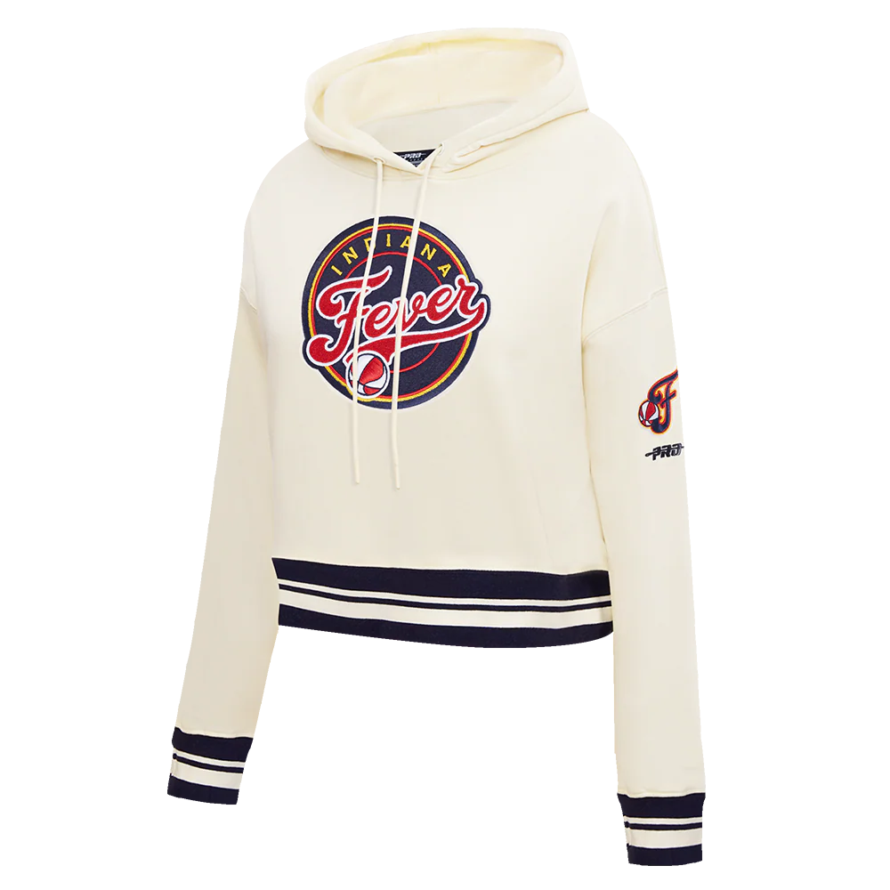 WNBA INDIANA FEVER RETRO CLASSICS WOMEN'S RIB FLC CROPPED PO HOODIE