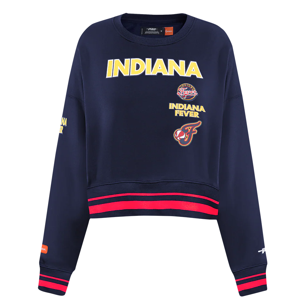 WNBA INDIANA FEVER RETRO CLASSICS WOMEN'S RIB FLEECE CREWNECK