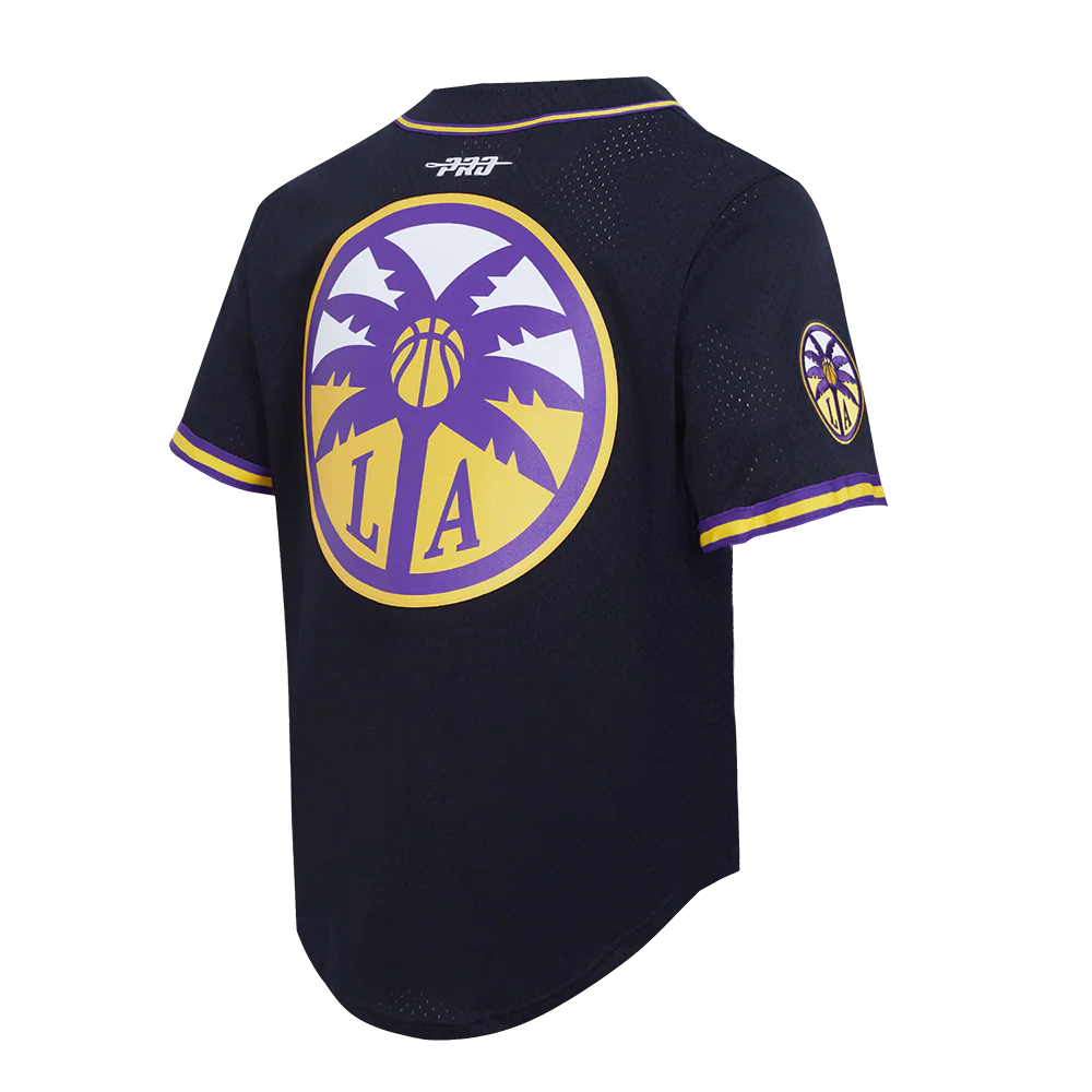 WNBA LOS ANGELES SPARKS MESH MEN'S BUTTON DOWN SHIRT