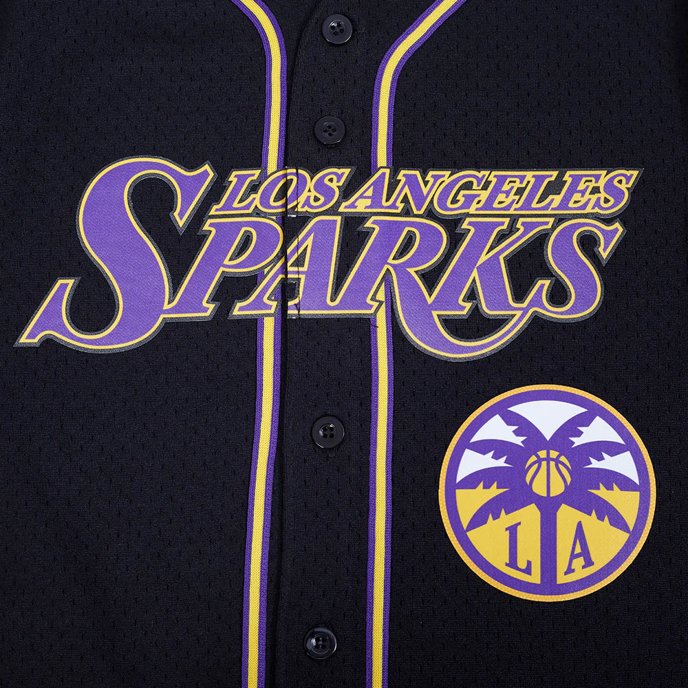 WNBA LOS ANGELES SPARKS MESH MEN'S BUTTON DOWN SHIRT