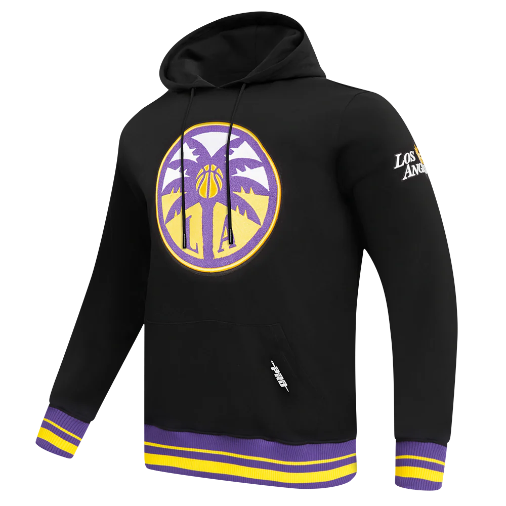 WNBA LOS ANGELES SPARKS RETRO CLASSICS MEN'S RIB FLEECE PULLOVER HOODIE
