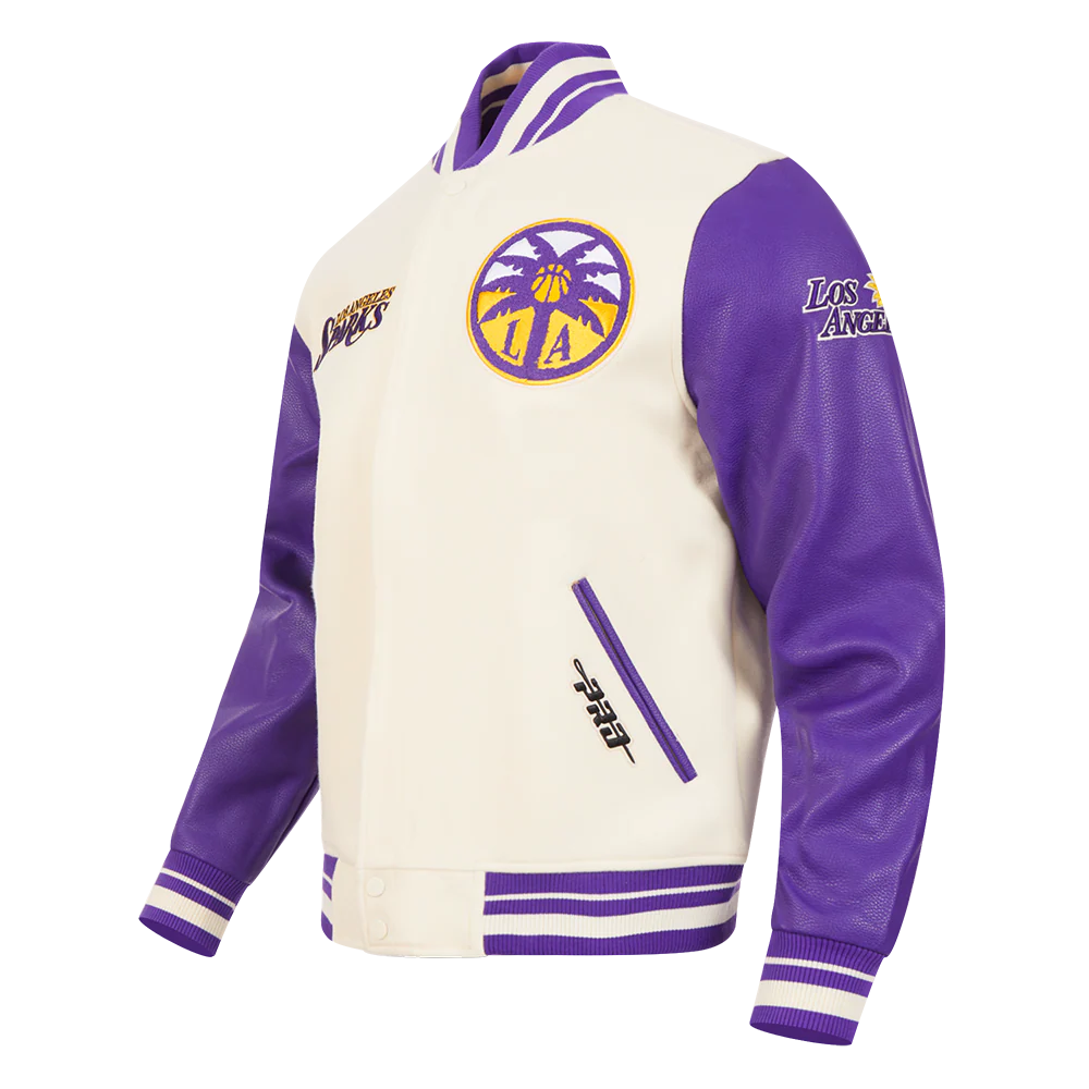 WNBA LOS ANGELES SPARKS RETRO CLASSICS MEN'S RIB WOOL VARSITY JACKET