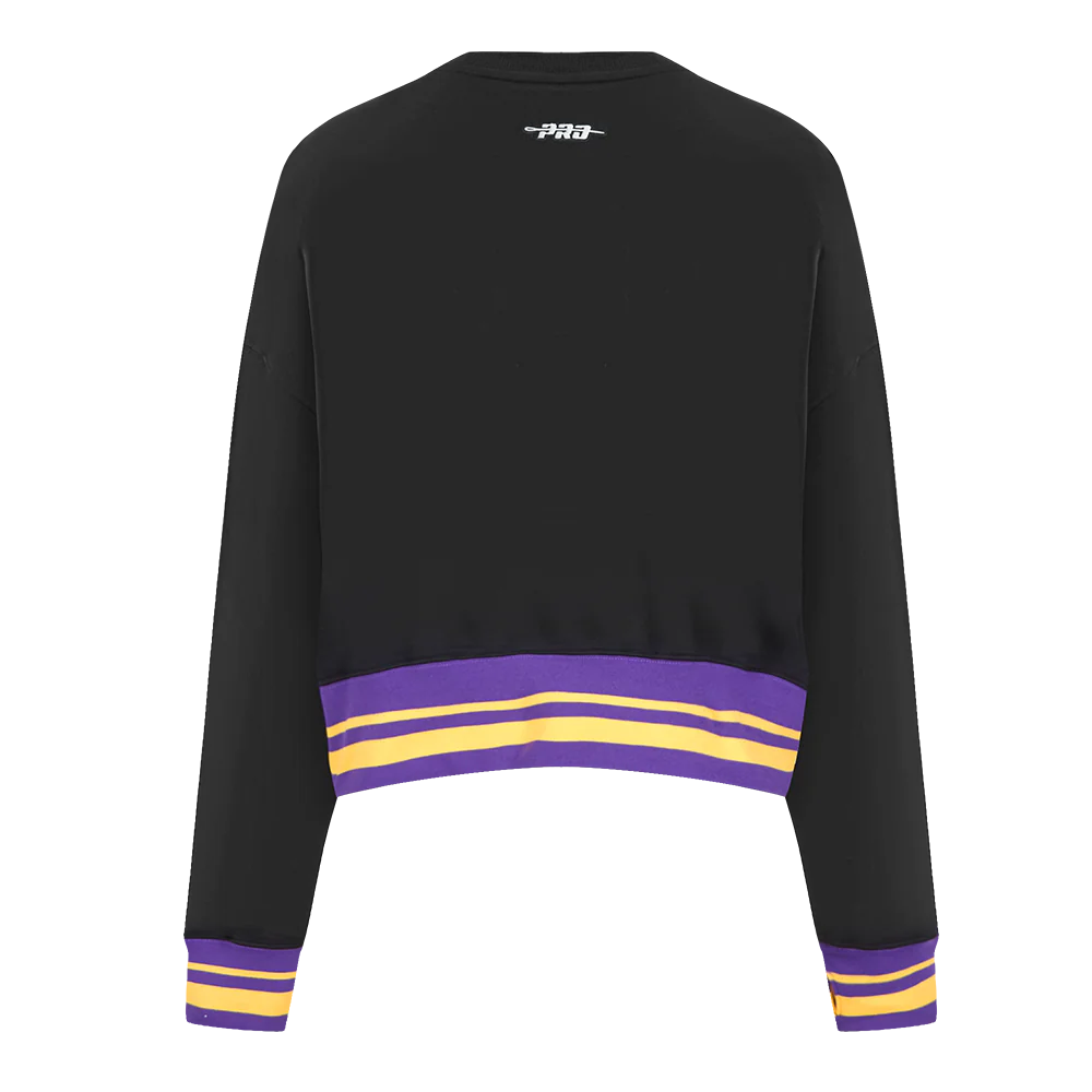 WNBA LOS ANGELES SPARKS RETRO CLASSICS WOMEN'S RIB FLEECE CREWNECK
