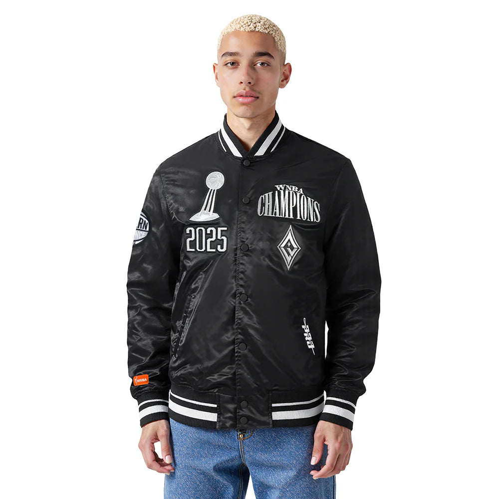 LAS VEGAS ACES WNBA FINALS 2025 PRO SATIN MEN'S RIB JACKET