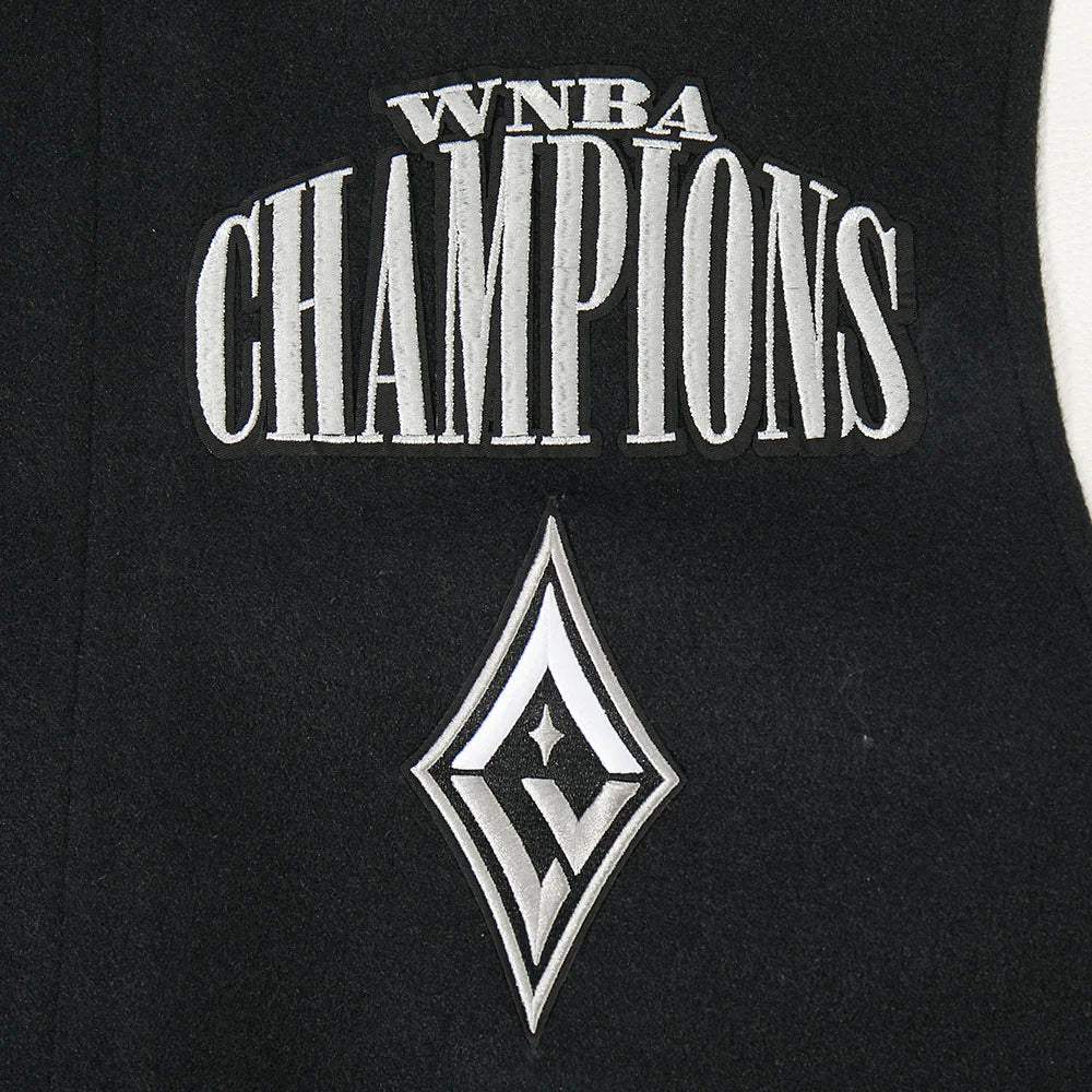 LAS VEGAS ACES WNBA FINALS 2025 MEN'S RIB WOOL VARSITY JACKET