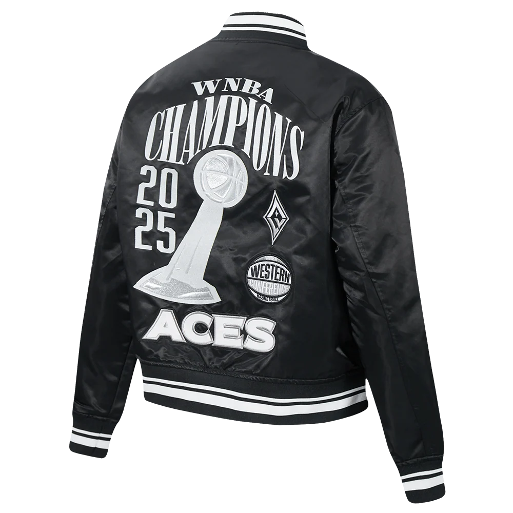 LAS VEGAS ACES WNBA FINALS 2025 WOMEN'S RIB SATIN JACKET