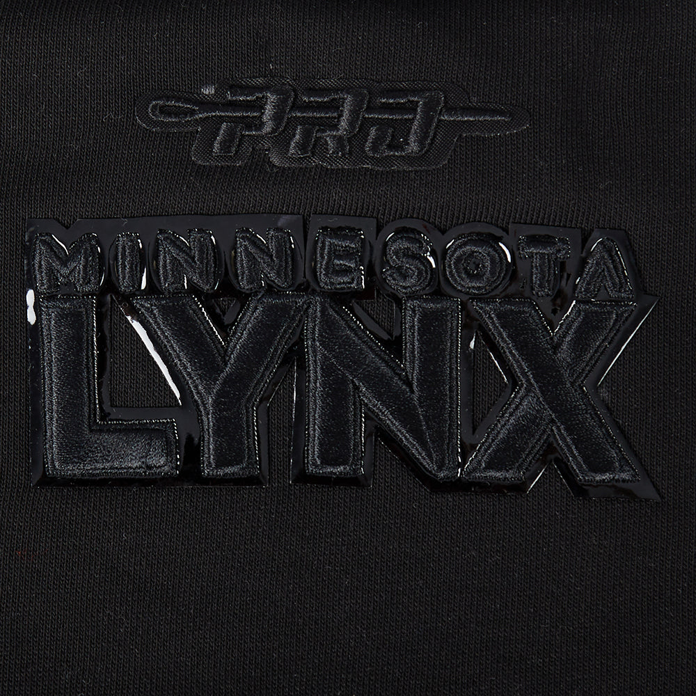 WNBA MINNESOTA LYNX TRIPLE BLACK WOMEN'S FLEECE CREWNECK