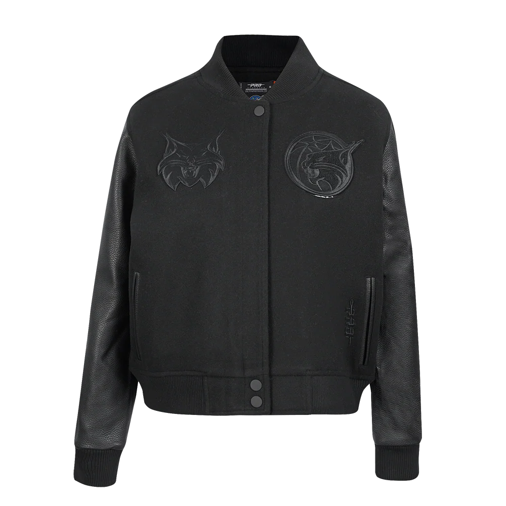 WNBA MINNESOTA LYNX TRIPLE BLACK WOMEN'S RIB WOOL VARSITY JACKET