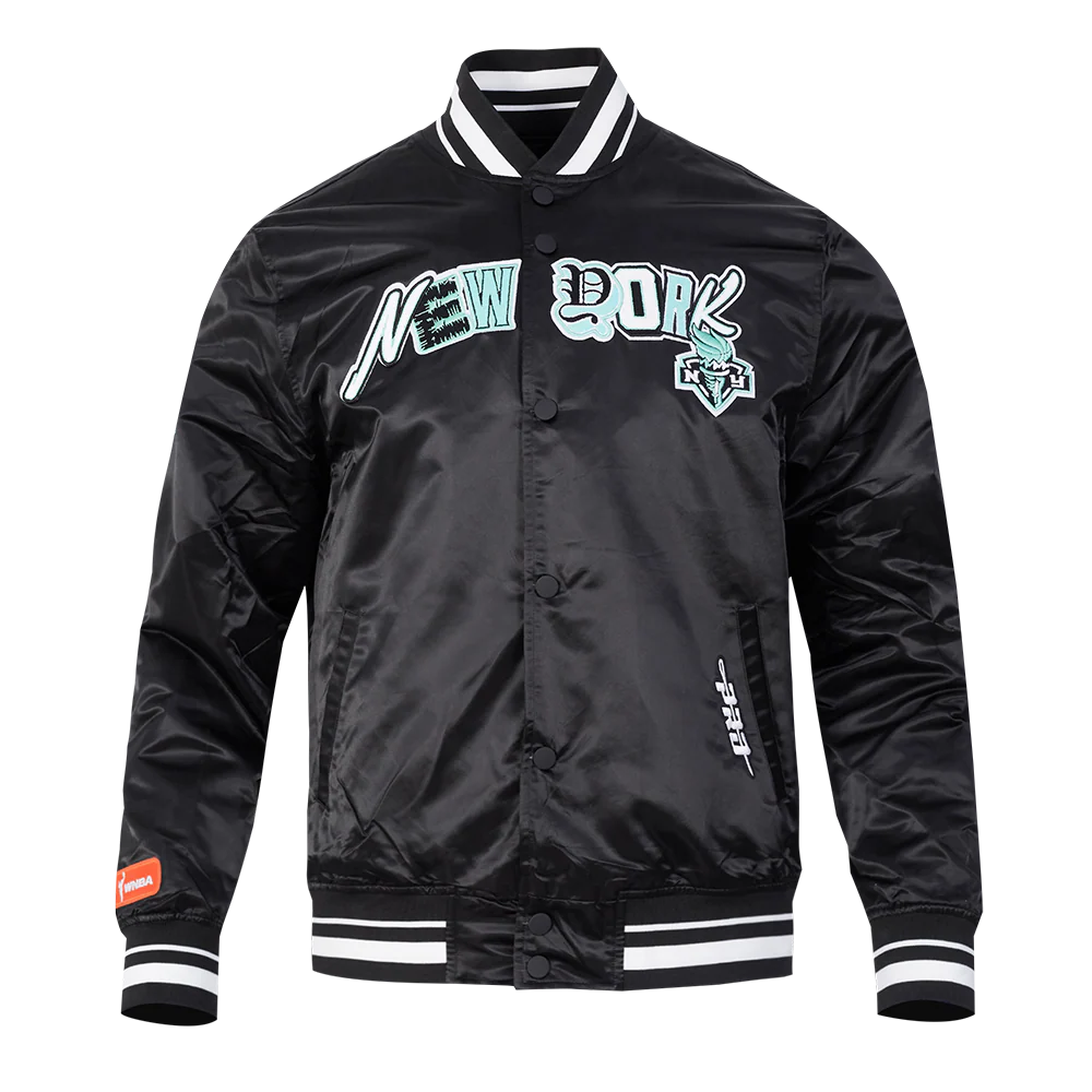 WNBA NEW YORK LIBERTY CITY RANSOM MEN'S RIB SATIN JACKET