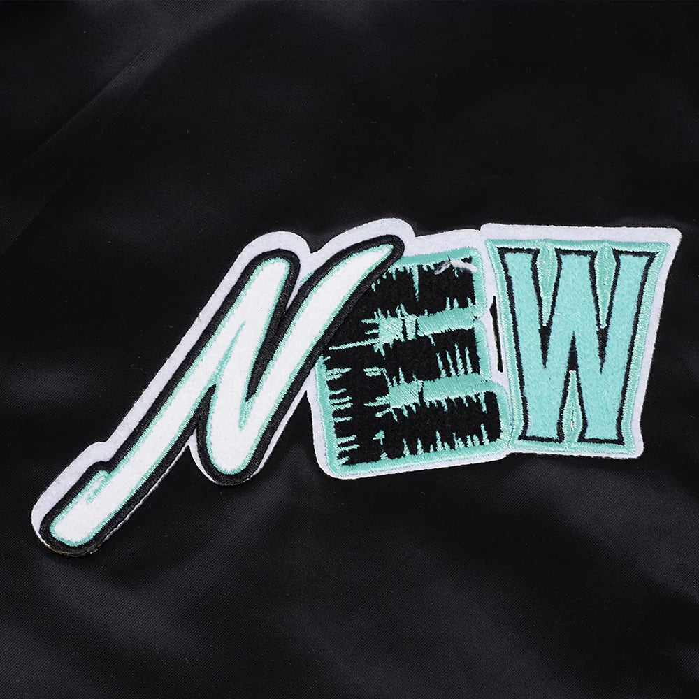 WNBA NEW YORK LIBERTY CITY RANSOM MEN'S RIB SATIN JACKET