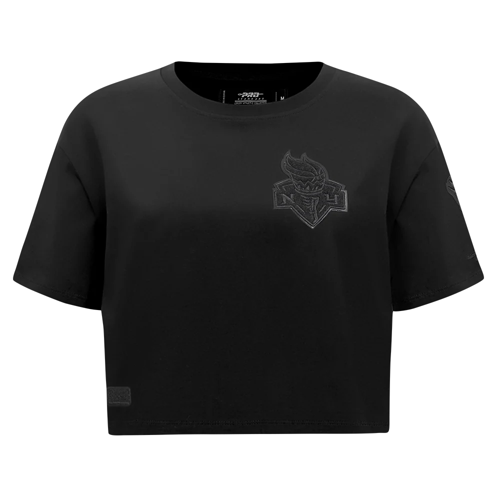 WNBA NEW YORK LIBERTY TRIPLE BLACK WOMEN'S SINGLE JERSEY BOXY TEE
