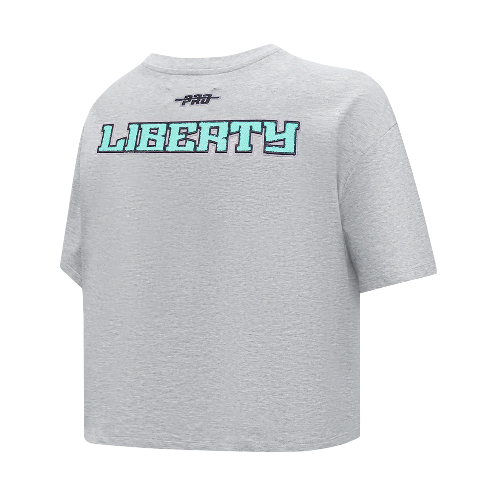 WNBA NEW YORK LIBERTY CLASSIC ESSENTIALS WOMEN'S SINGLE JERSEY BOXY TEE