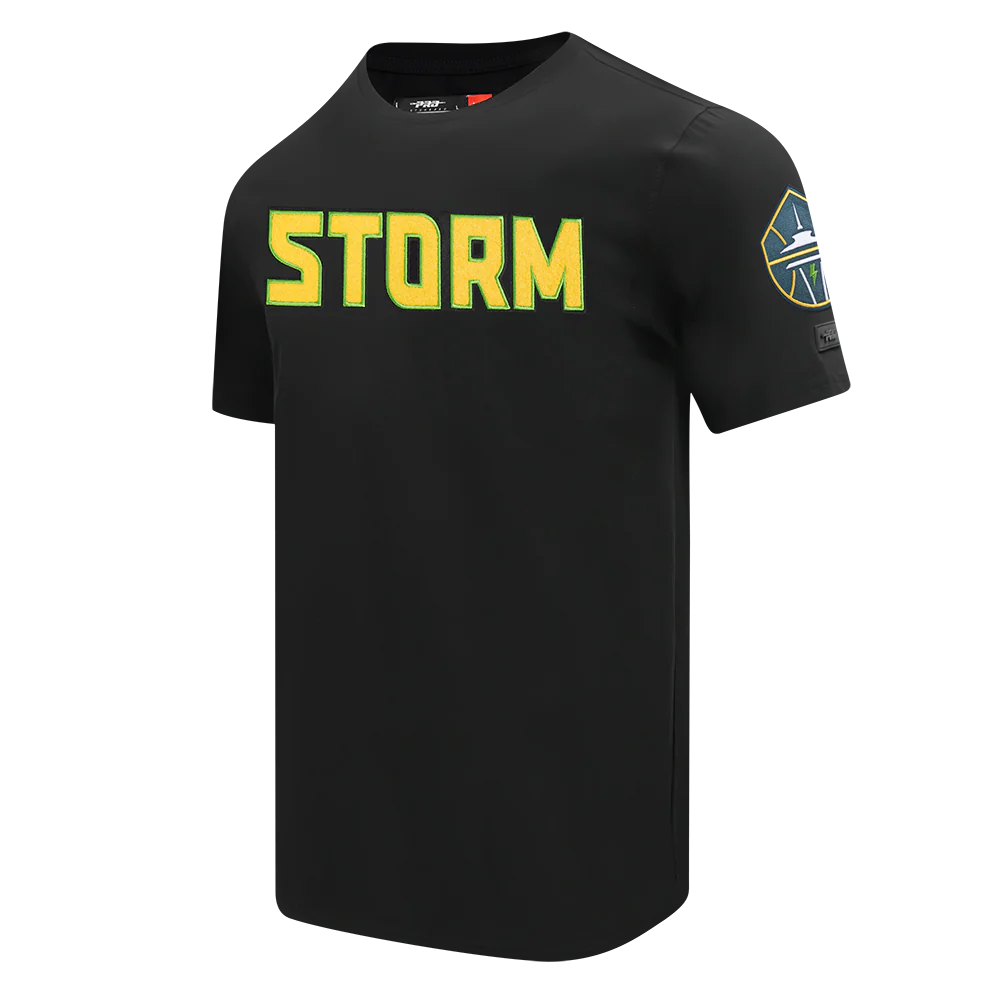 WNBA SEATTLE STORM CLASSIC CHENILLE MEN'S SINGLE JERSEY TEE