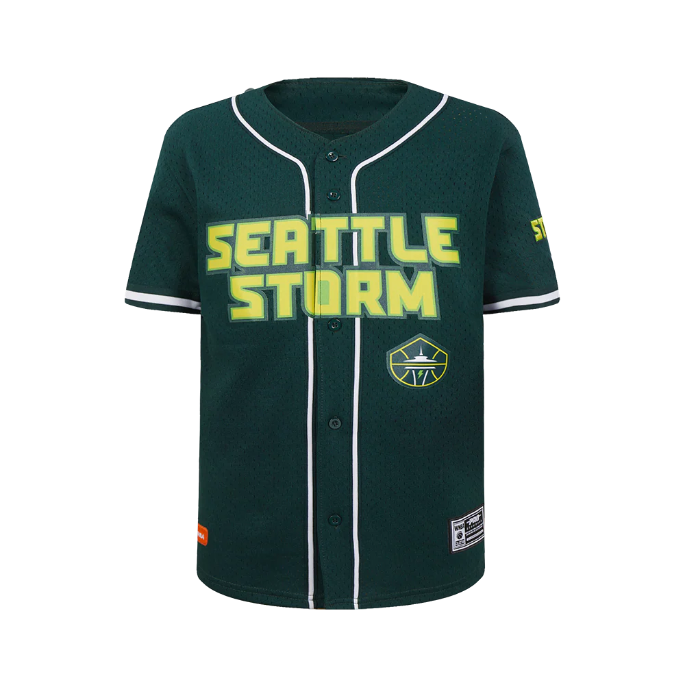 WNBA SEATTLE STORM CLASSIC MESH BIG BOY'S BUTTON DOWN SHIRT