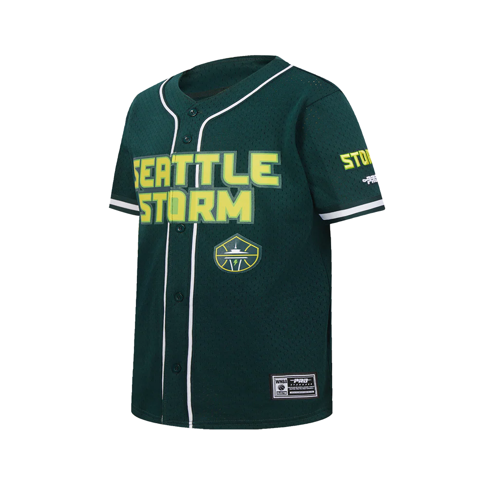 WNBA SEATTLE STORM CLASSIC MESH BIG BOY'S BUTTON DOWN SHIRT