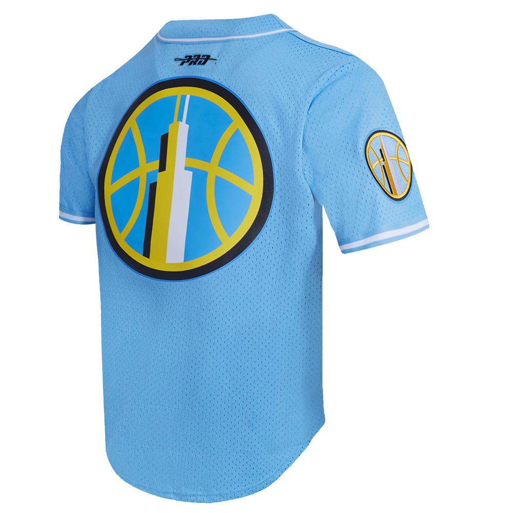 Chicago Sky Men's Button Down Mesh Top Mesh