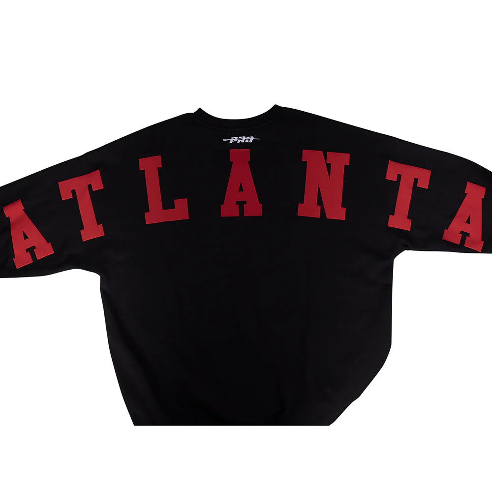NBA ATLANTA HAWKS WINGSPAN MEN'S DROP SHOULDER FLEECE CREWNECK