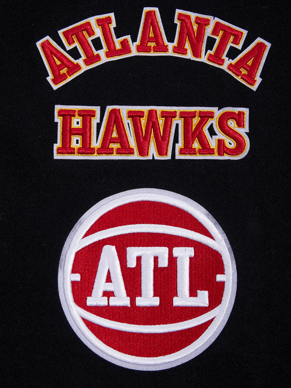 NBA ATLANTA HAWKS RETRO CLASSIC MEN'S RIB WOOL VARSITY JACKET
