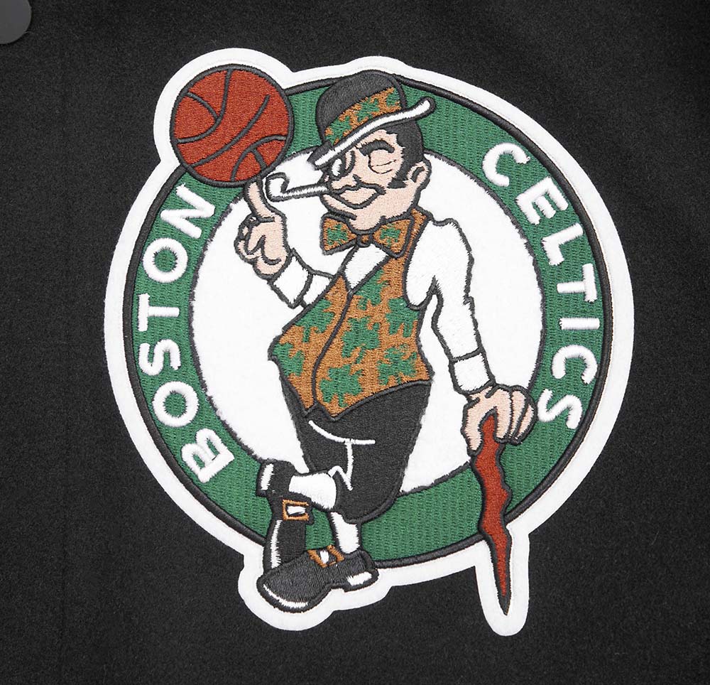 NBA BOSTON CELTICS MASHUP MEN'S RIB WOOL VARSITY JACKET