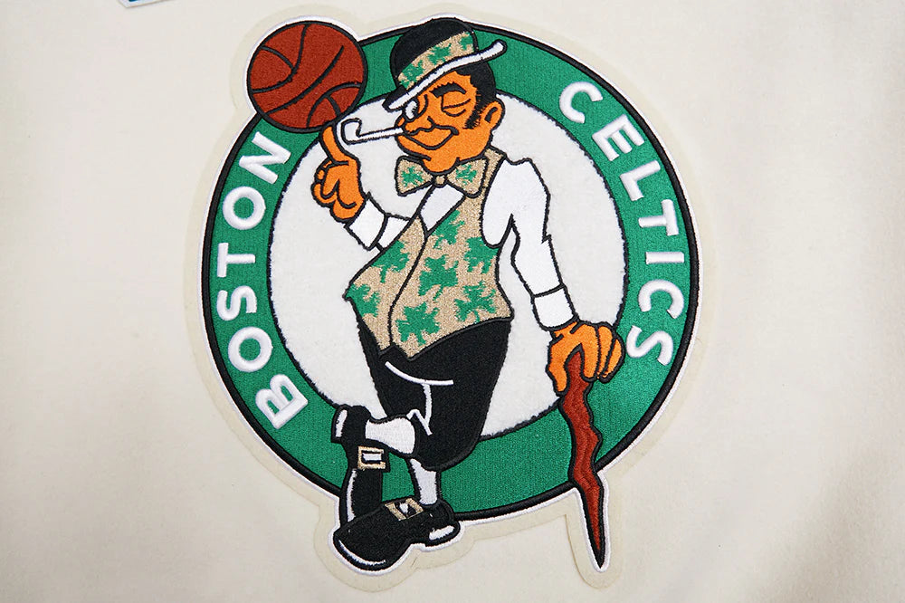 NBA BOSTON CELTICS RETRO CLASSIC MEN'S RIB WOOL VARSITY JACKET