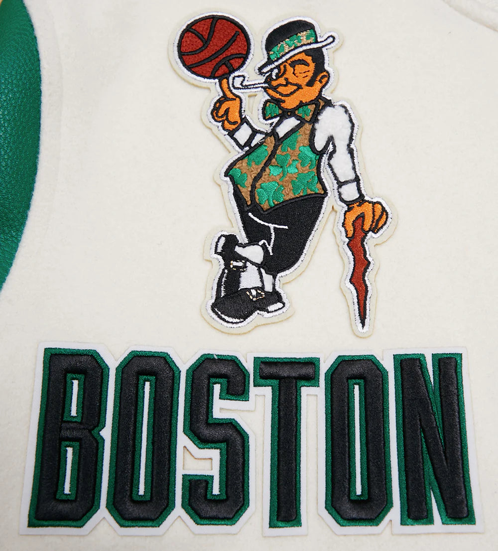 NBA BOSTON CELTICS RETRO CLASSIC MEN'S RIB WOOL VARSITY JACKET