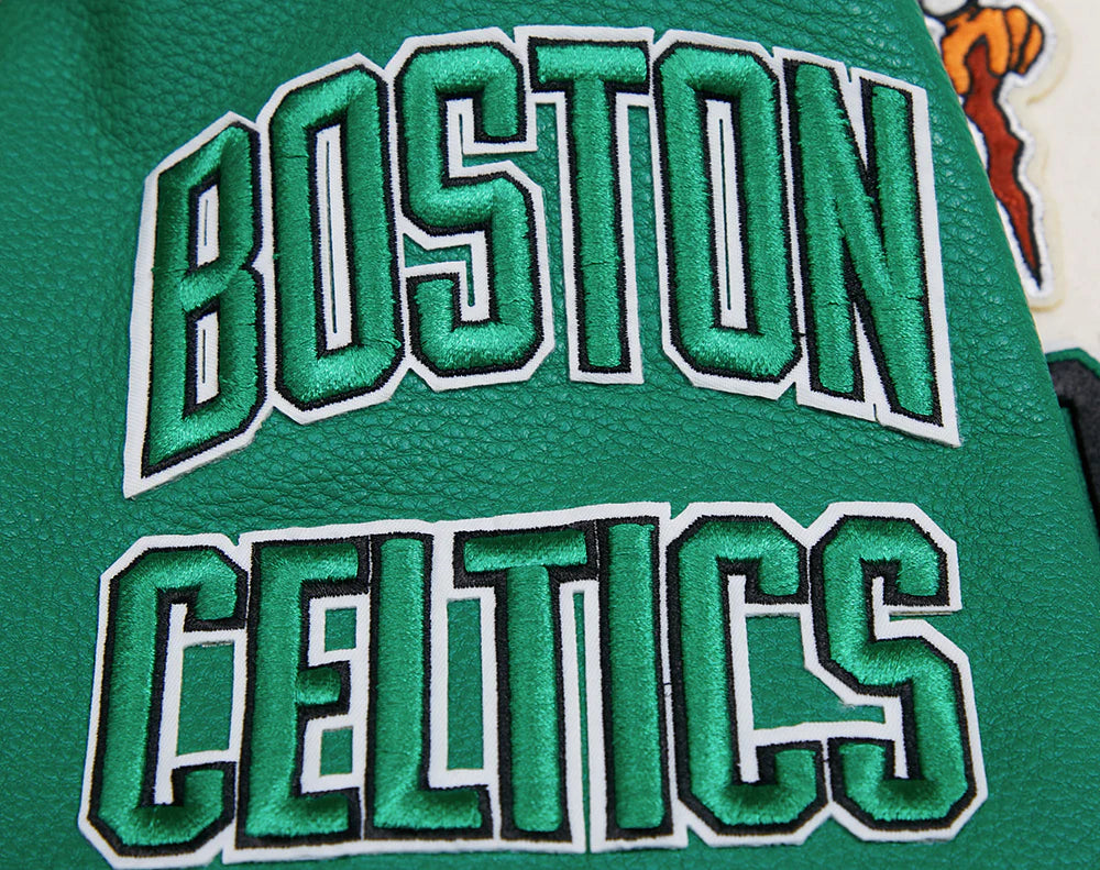 NBA BOSTON CELTICS RETRO CLASSIC MEN'S RIB WOOL VARSITY JACKET