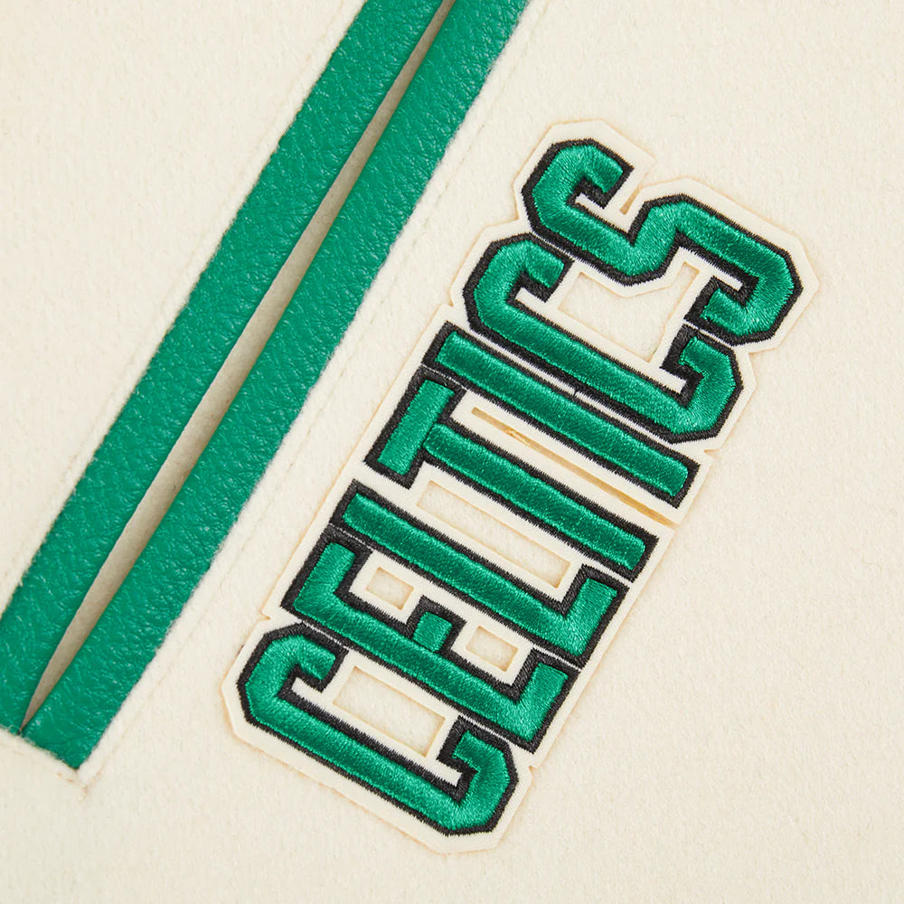 NBA BOSTON CELTICS RETRO CLASSIC BIG BOYS RIB WOOL VARSITY JACKET