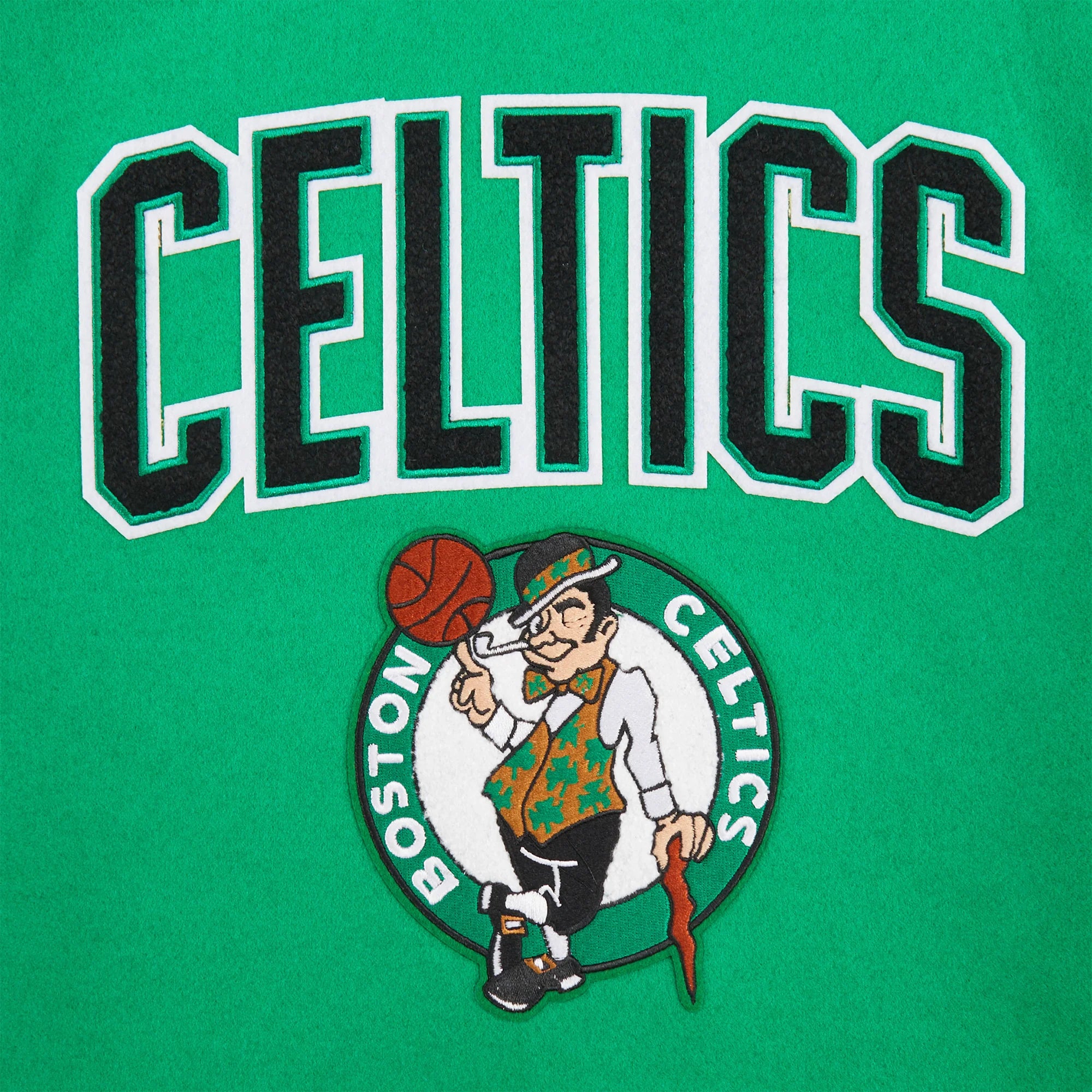 NBA BOSTON CELTICS RETRO CLASSIC BIG BOYS RIB WOOL VARSITY JACKET