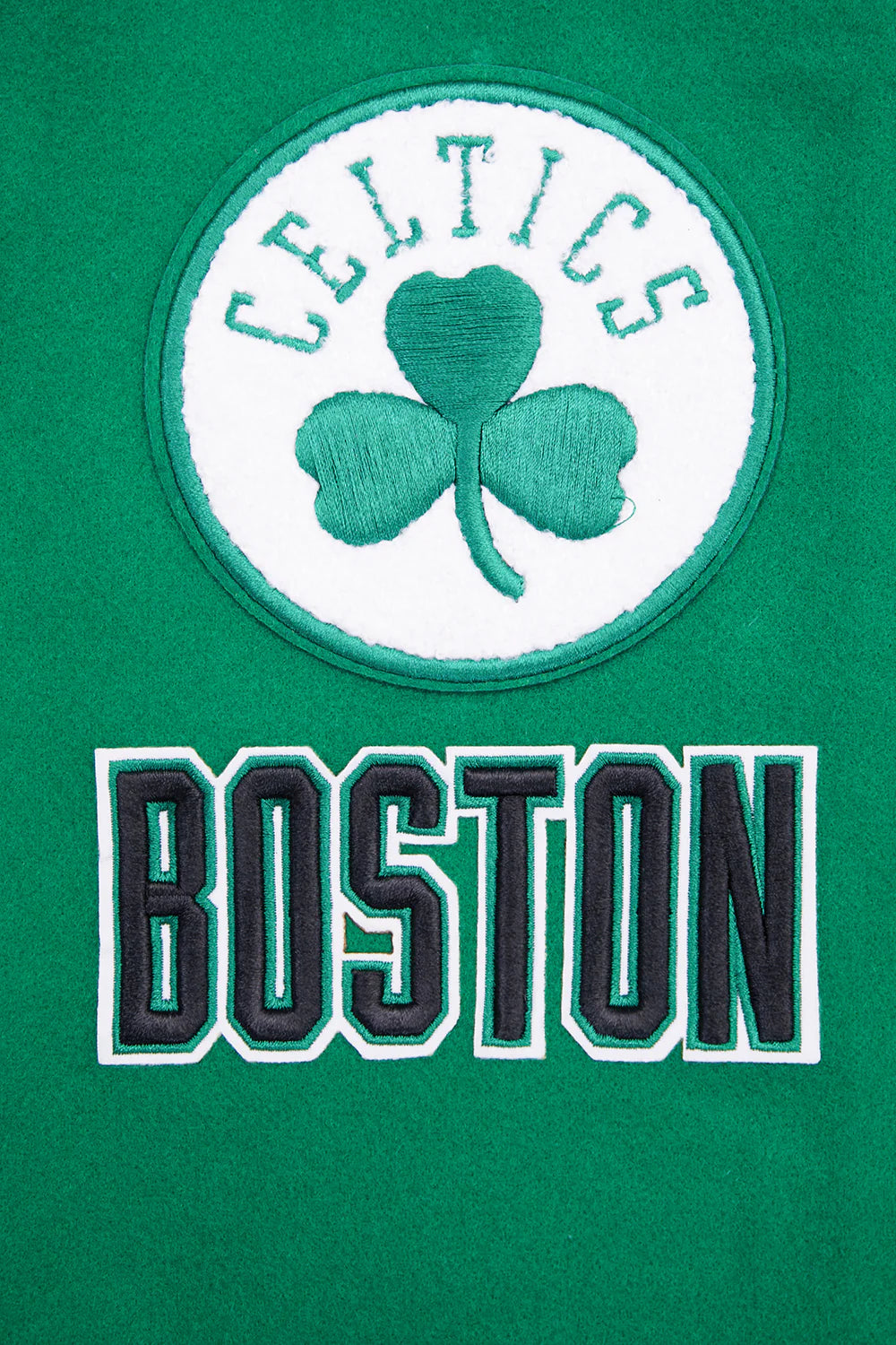 NBA BOSTON CELTICS RETRO CLASSIC WOMEN'S RIB WOOL VARSITY JACKET