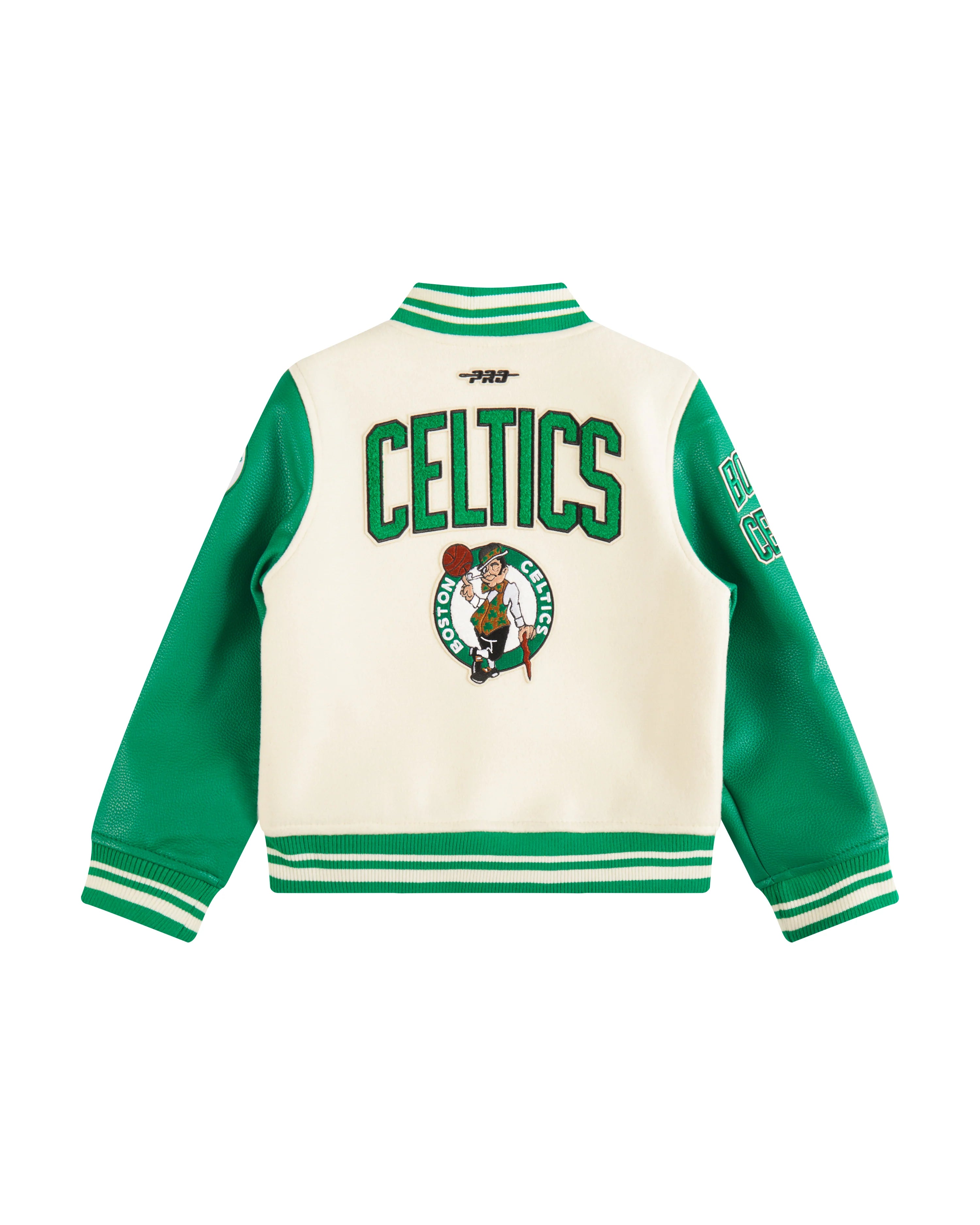NBA BOSTON CELTICS RETRO CLASSIC LITTLE BOYS RIB WOOL VARSITY JACKET