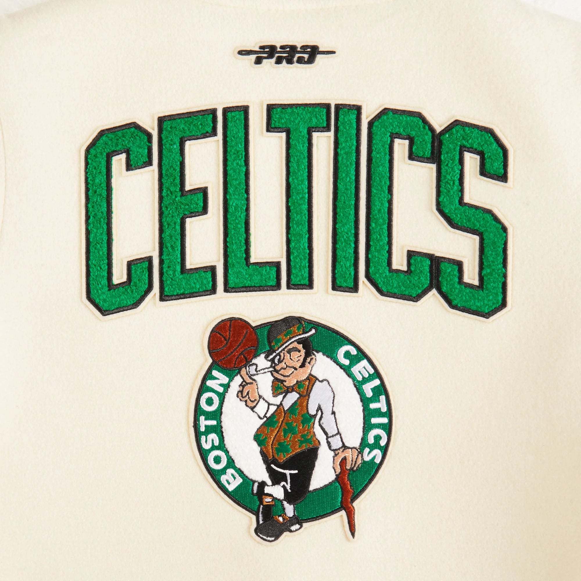 NBA BOSTON CELTICS RETRO CLASSIC LITTLE BOYS RIB WOOL VARSITY JACKET