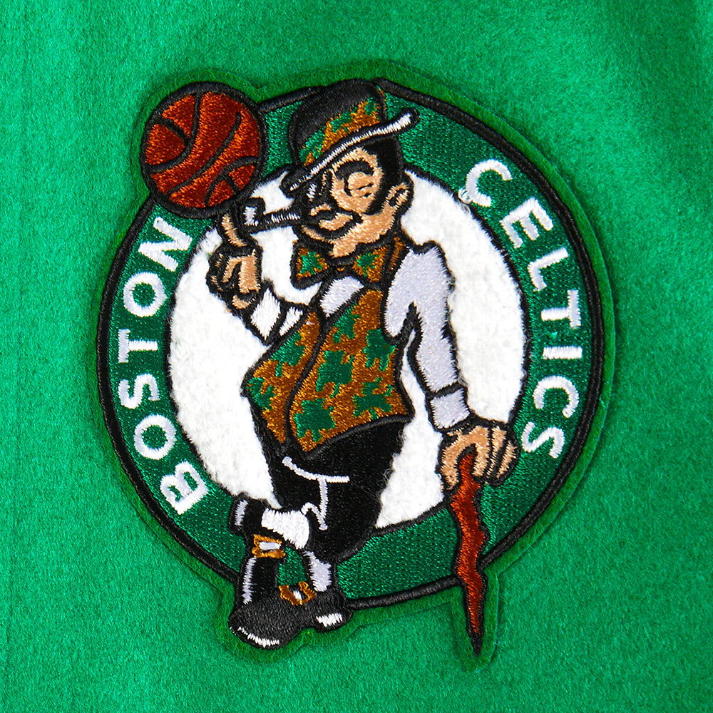 NBA BOSTON CELTICS RETRO CLASSIC LITTLE BOYS RIB WOOL VARSITY JACKET