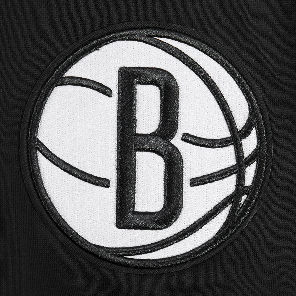 NBA BROOKLYN NETS WINGSPAN MEN'S DROP SHOULDER FLEECE PULLOVER HOODIE