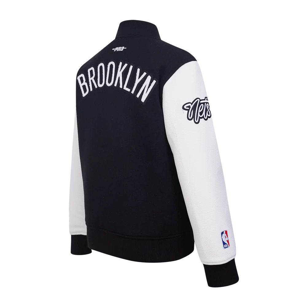 NBA BROOKLYN NETS CLASSIC BIG BOYS WOOL VARSITY JACKET