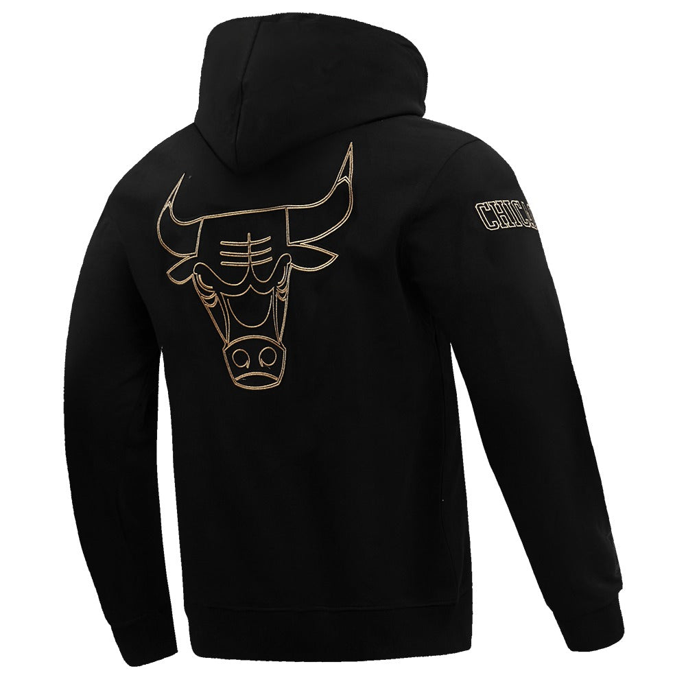 CHICAGO BULLS BLACK & GOLD DK PO HOODIE