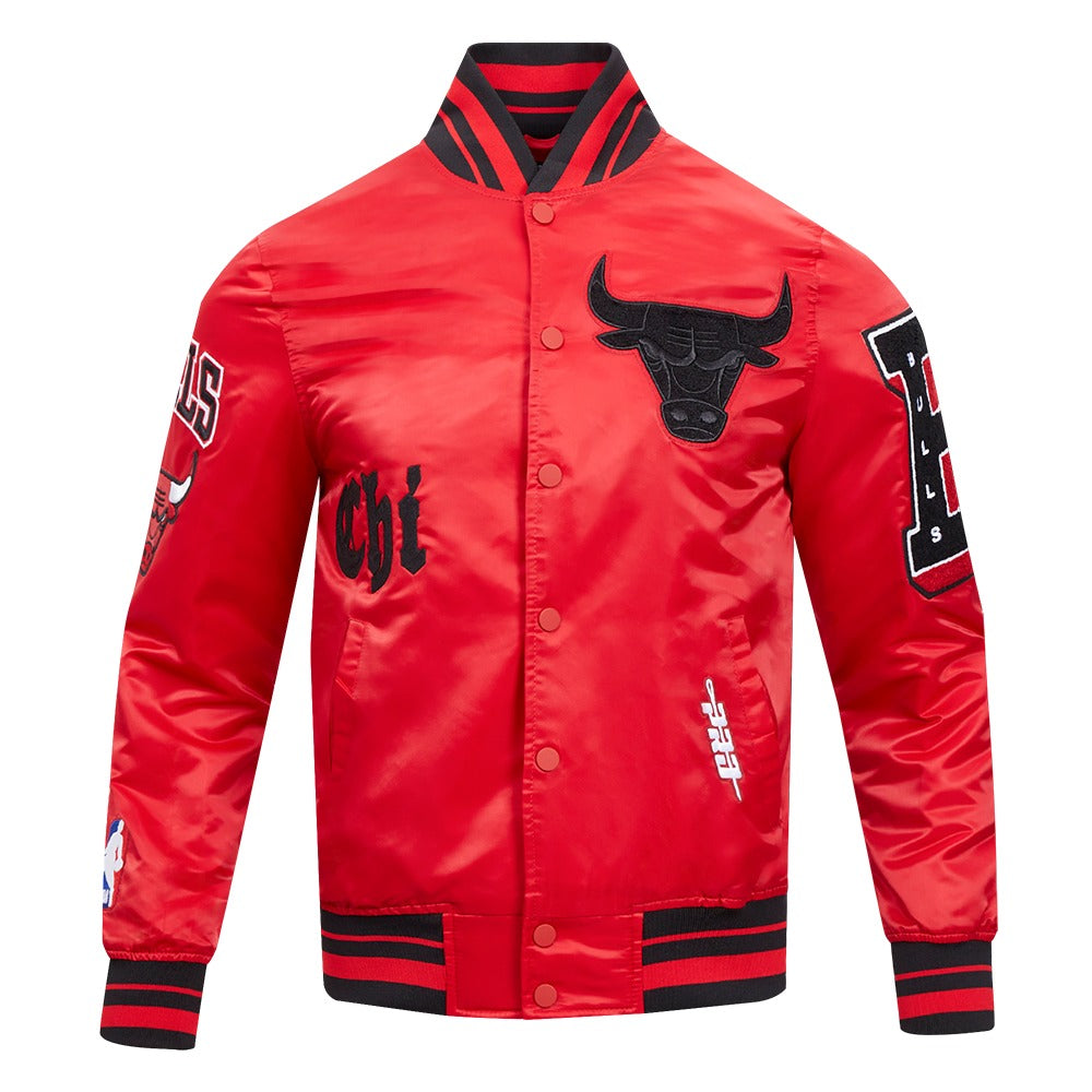 CHICAGO BULLS OLD ENGLISH LOGO SATIN JACKET