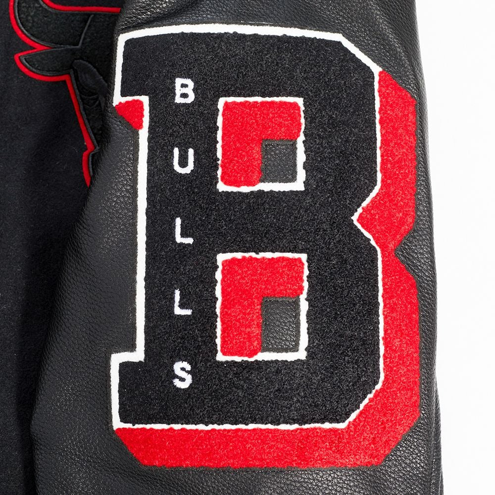 CHICAGO BULLS OLD ENGLISH RIB WOOL VARSITY JACKET