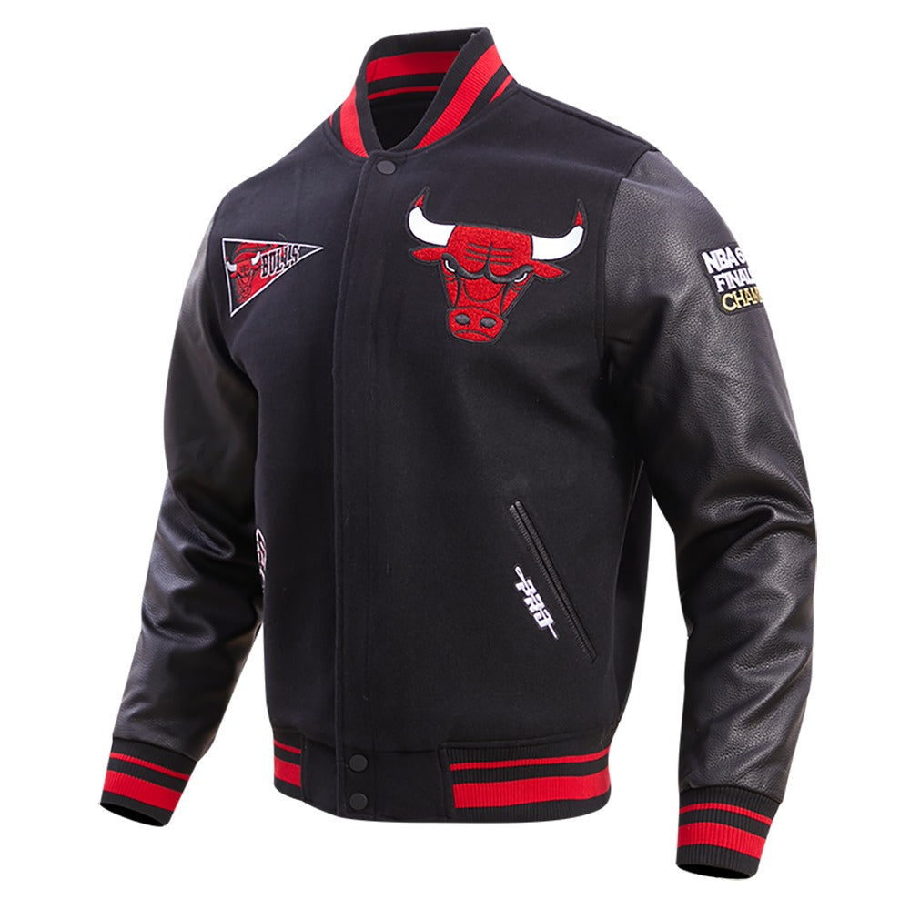 CHICAGO BULLS RETRO CLASSIC RIB WOOL VARSITY JACKET