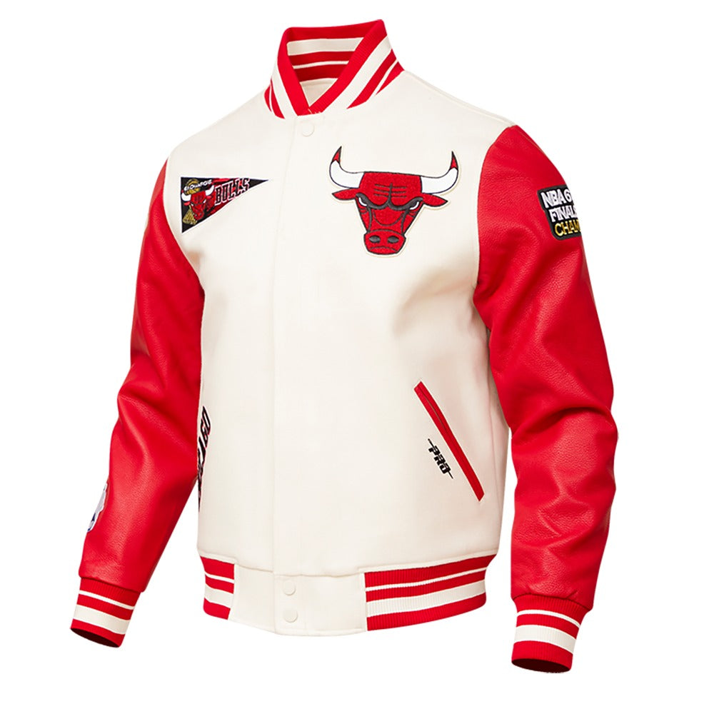 CHICAGO BULLS RETRO CLASSIC RIB WOOL VARSITY JACKET