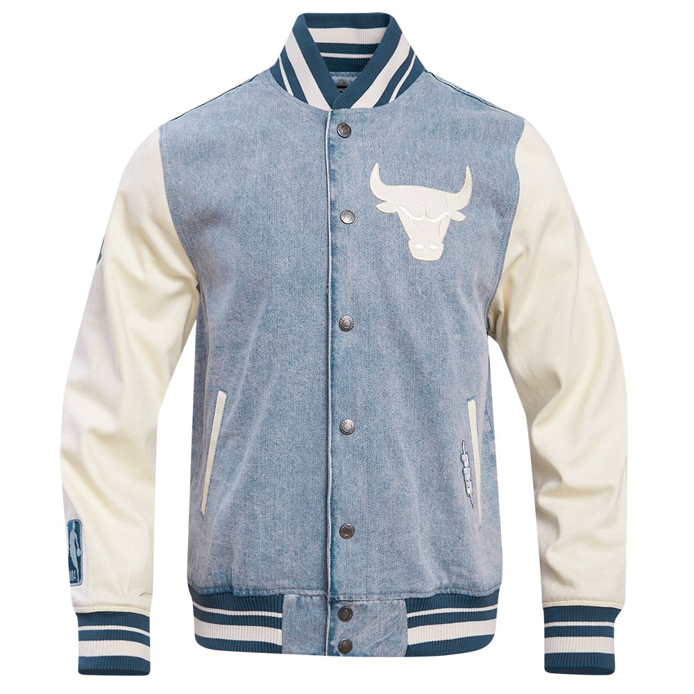 CHICAGO BULLS VARSITY BLUES DENIM VARSITY JACKET