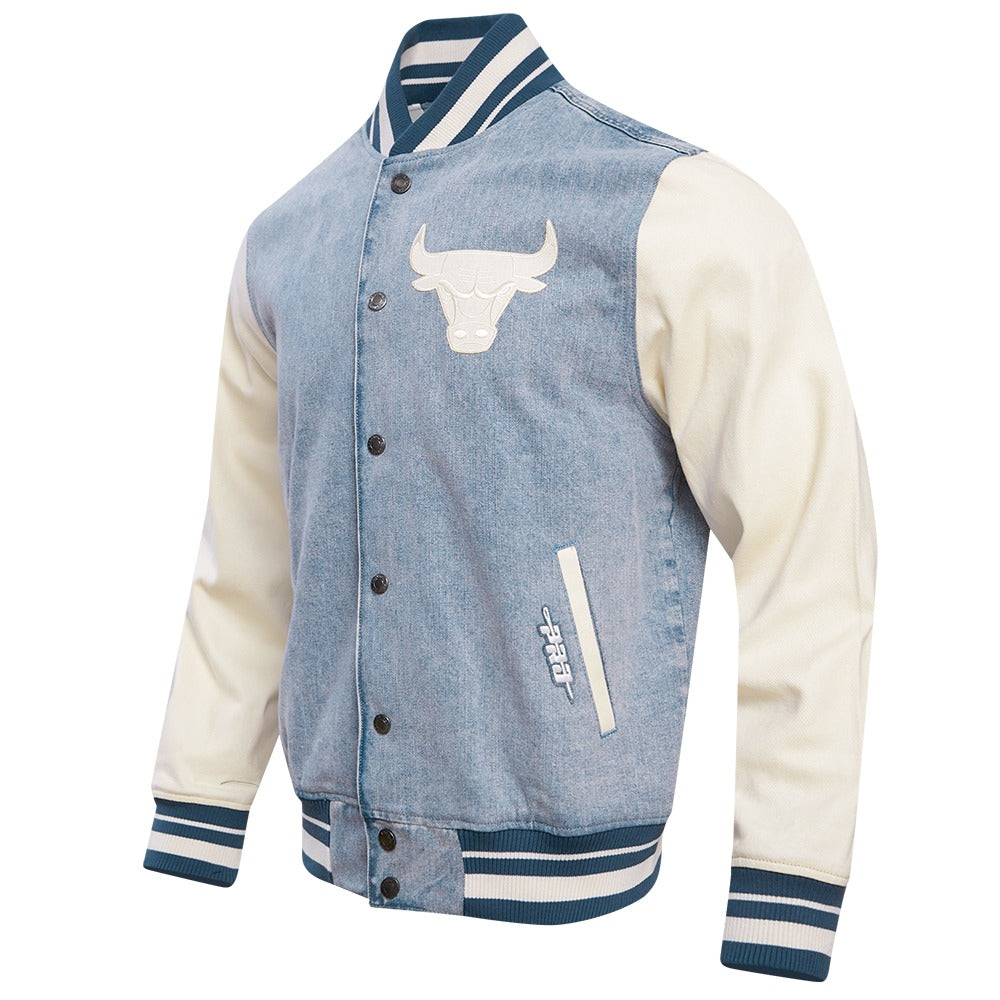 CHICAGO BULLS VARSITY BLUES DENIM VARSITY JACKET