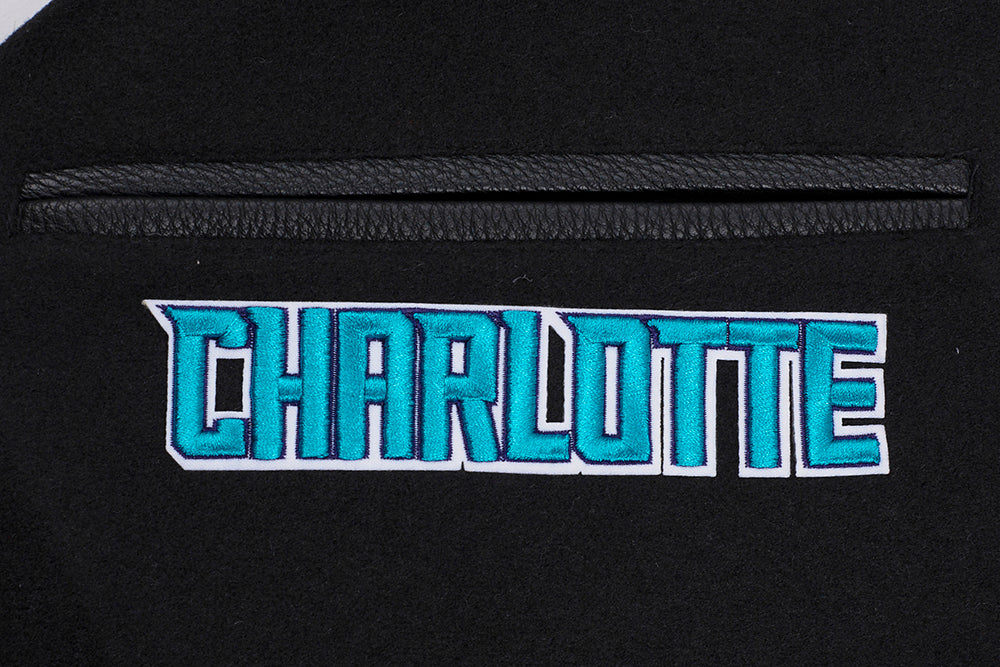 NBA CHARLOTTE HORNETS MASHUP MEN'S RIB WOOL VARSITY JACKET