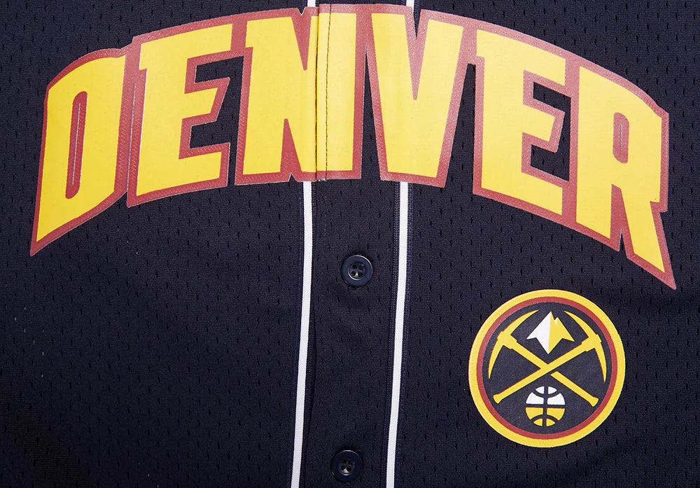 NBA DENVER NUGGETS CLASSIC MEN'S MESH BUTTON DOWN JERSEY